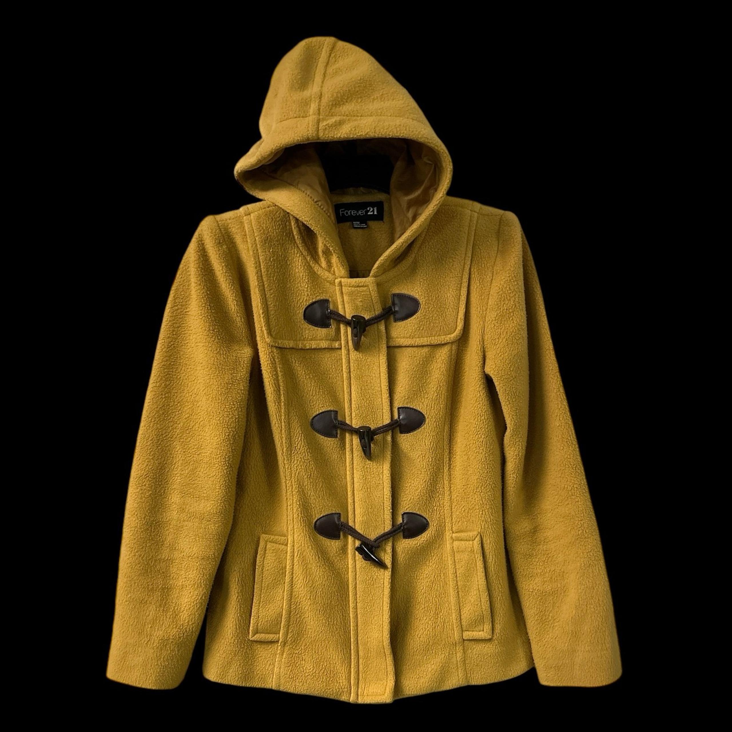 Forever 21 Women’s Hooded Zipper Front Overcoat Jacket Size Medium