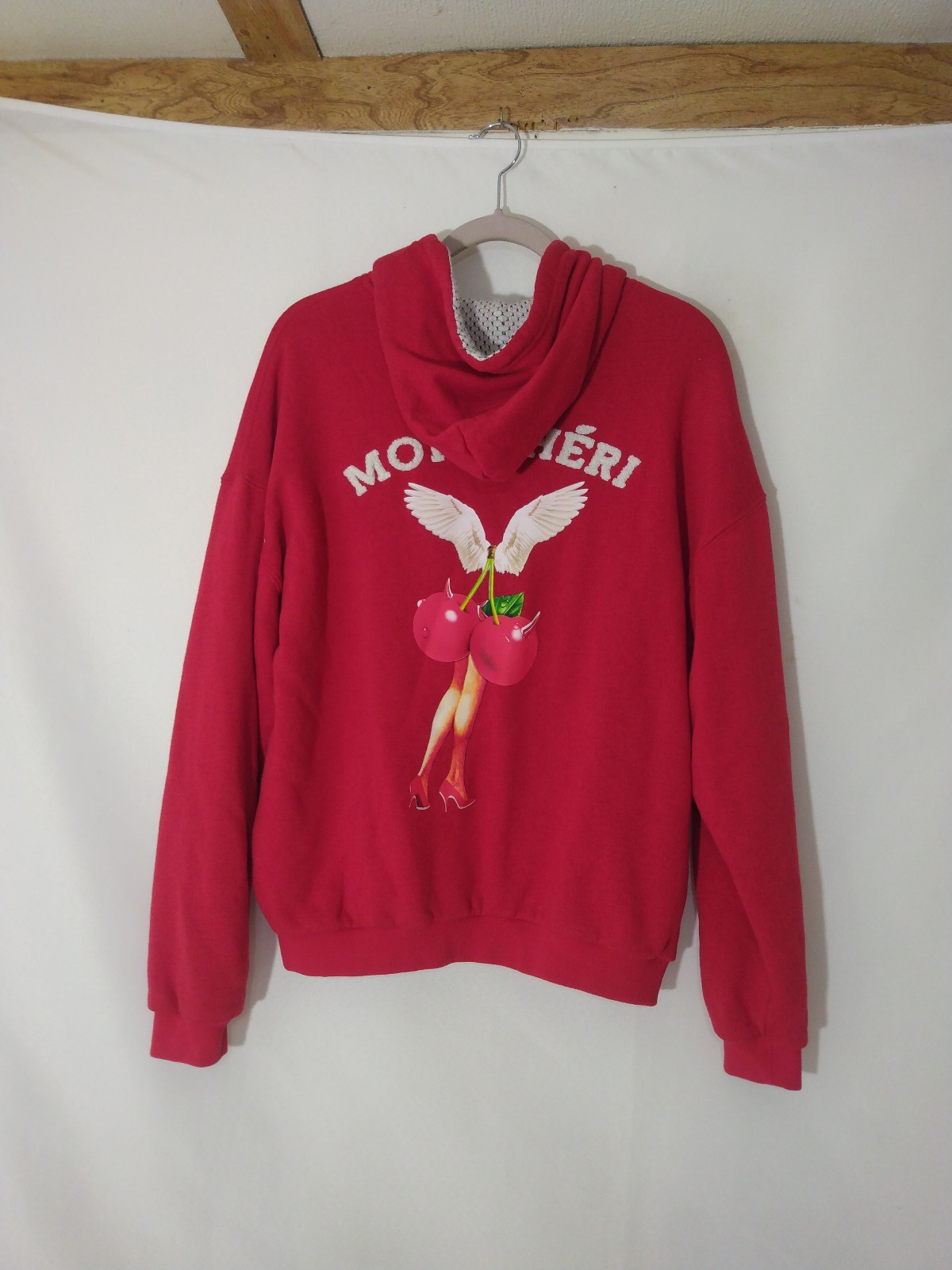 Womens Boys Lie HTF Mon Cheri Embroidered Heavyweight Layered Full Zip Hoodie S