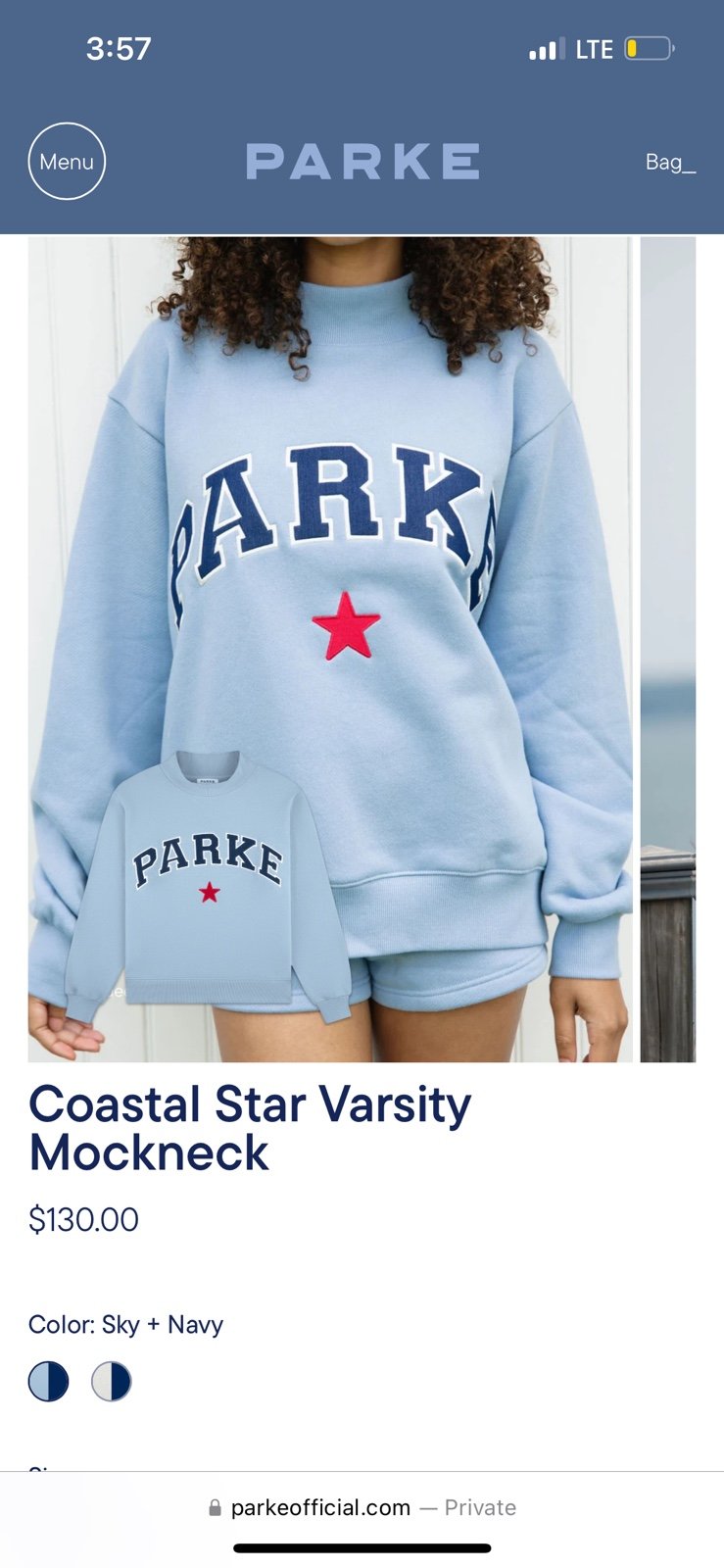 PARKE light blue mock neck- open to offers!!!