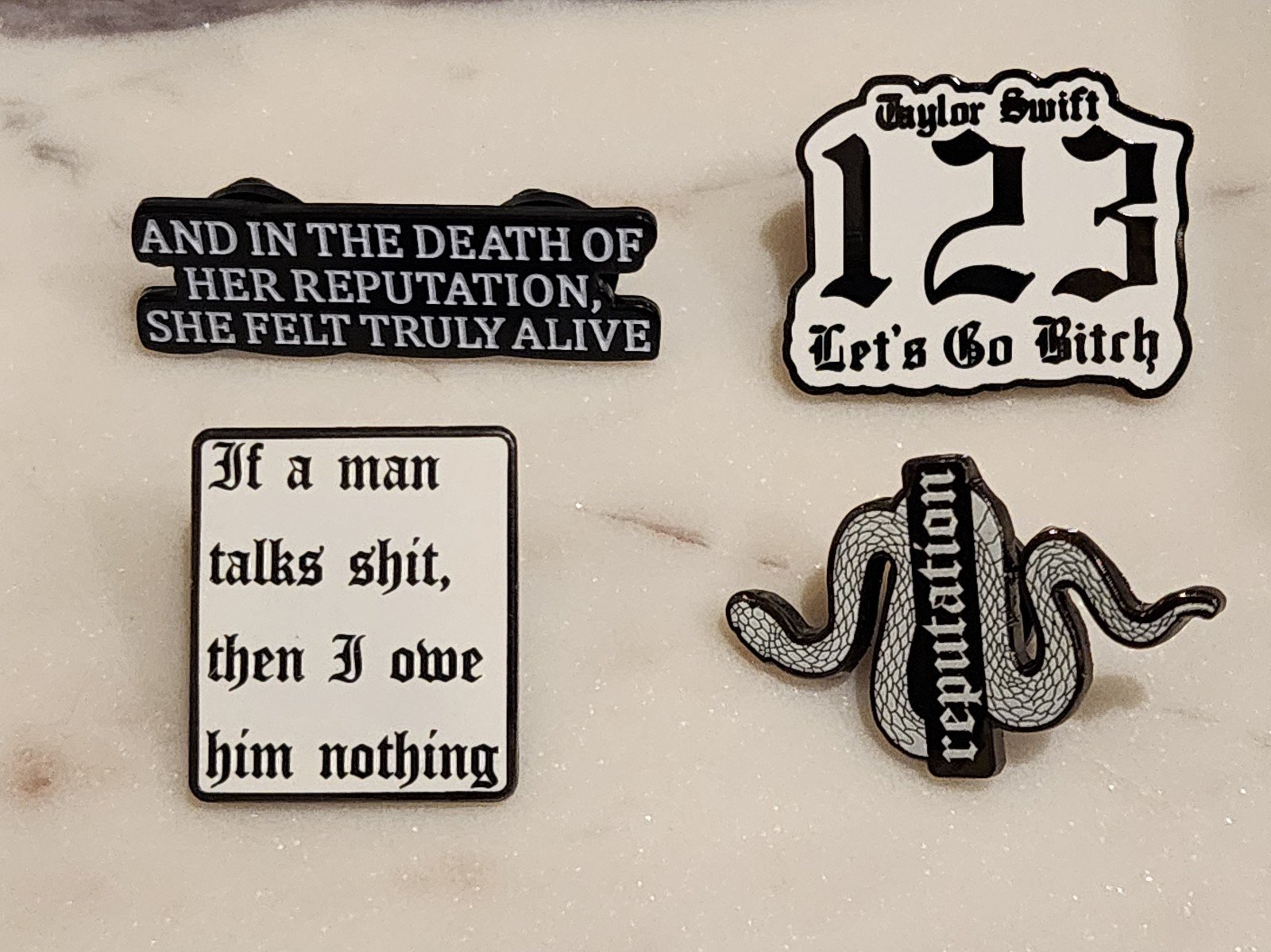 Taylor Swift reputation enamel pins