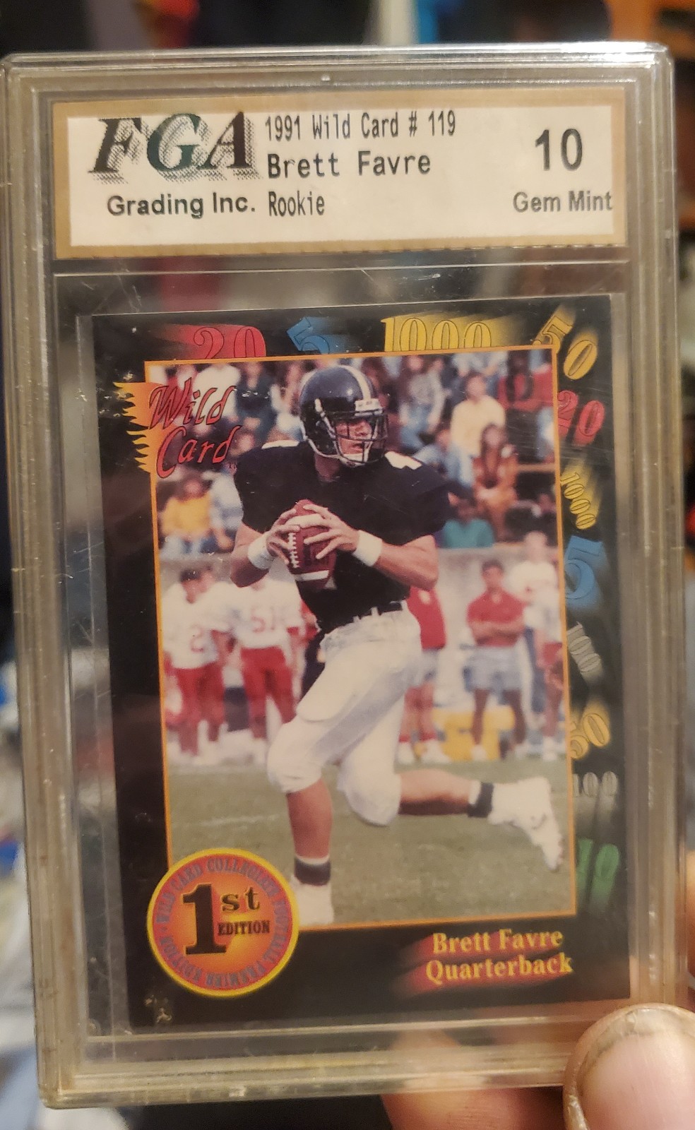 Brett farve Rookie wild card 1991 graded 10 mint