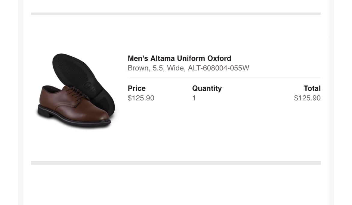 Men's Altama Uniform Oxford Brown, 5.5, Wide, shoes ALT-608004-055W