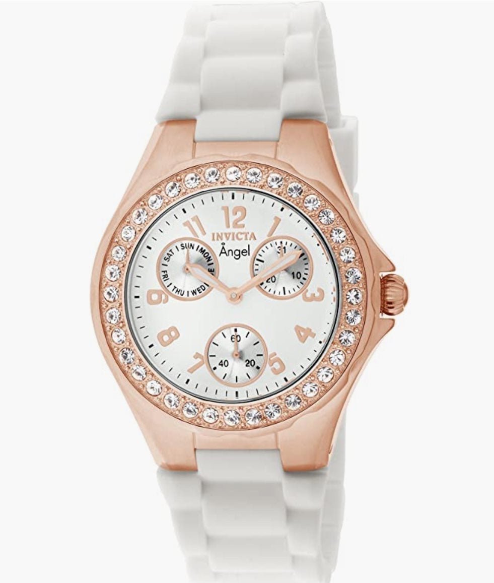 Invicta Watches 38mm New Quartz Rose Gold With Stones