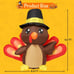 4FT Tall Thanksgiving Inflatables Turkey Baby in Hat with Built-in LEDs