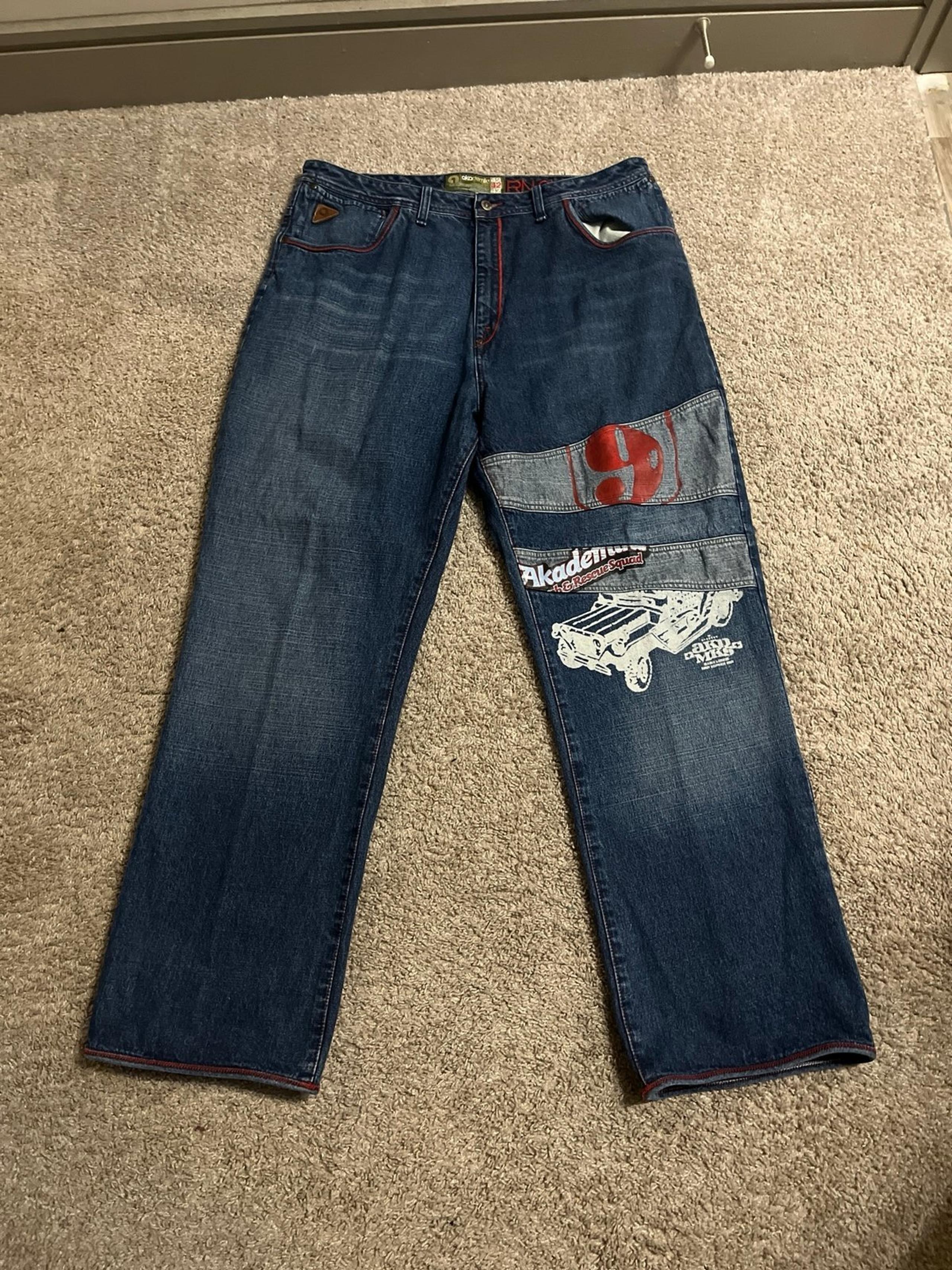Vintage Y2K Akademiks Search & Rescue Squad Baggy Jeans Mens Size 42