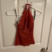 Vintage y2k rust colored lace Bebe sexy halter top