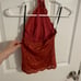 Vintage y2k rust colored lace Bebe sexy halter top