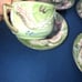 Vintage Fairyland China From Japan 3D Dragon Pastel Green Tea Set 15pc