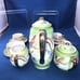 Vintage Fairyland China From Japan 3D Dragon Pastel Green Tea Set 15pc