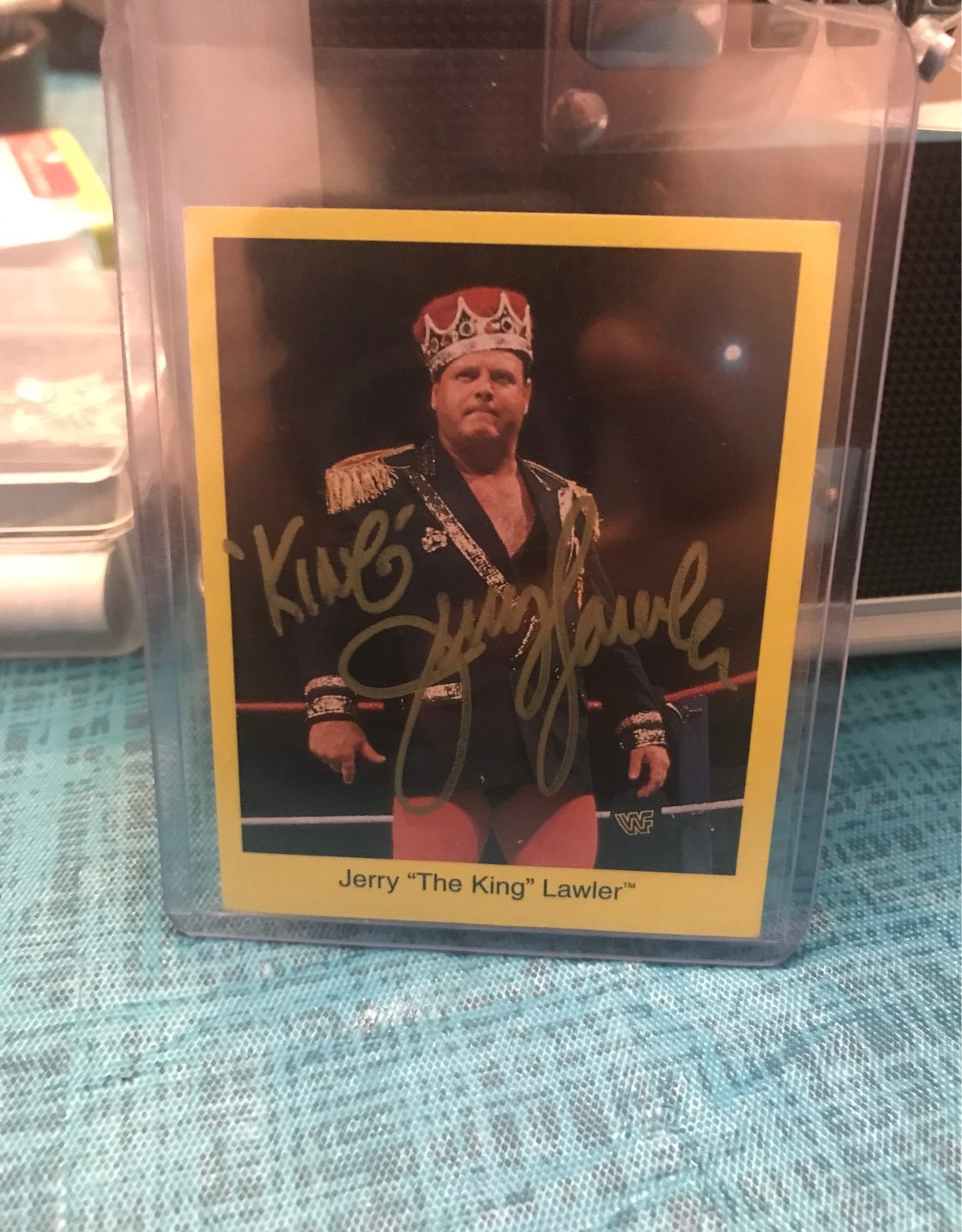 Wwf trivia card jerry lawler signed