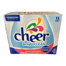 Cheer BrightClean Laundry Detergent Powder Fresh Clean Scent 15 Loads 20 oz
