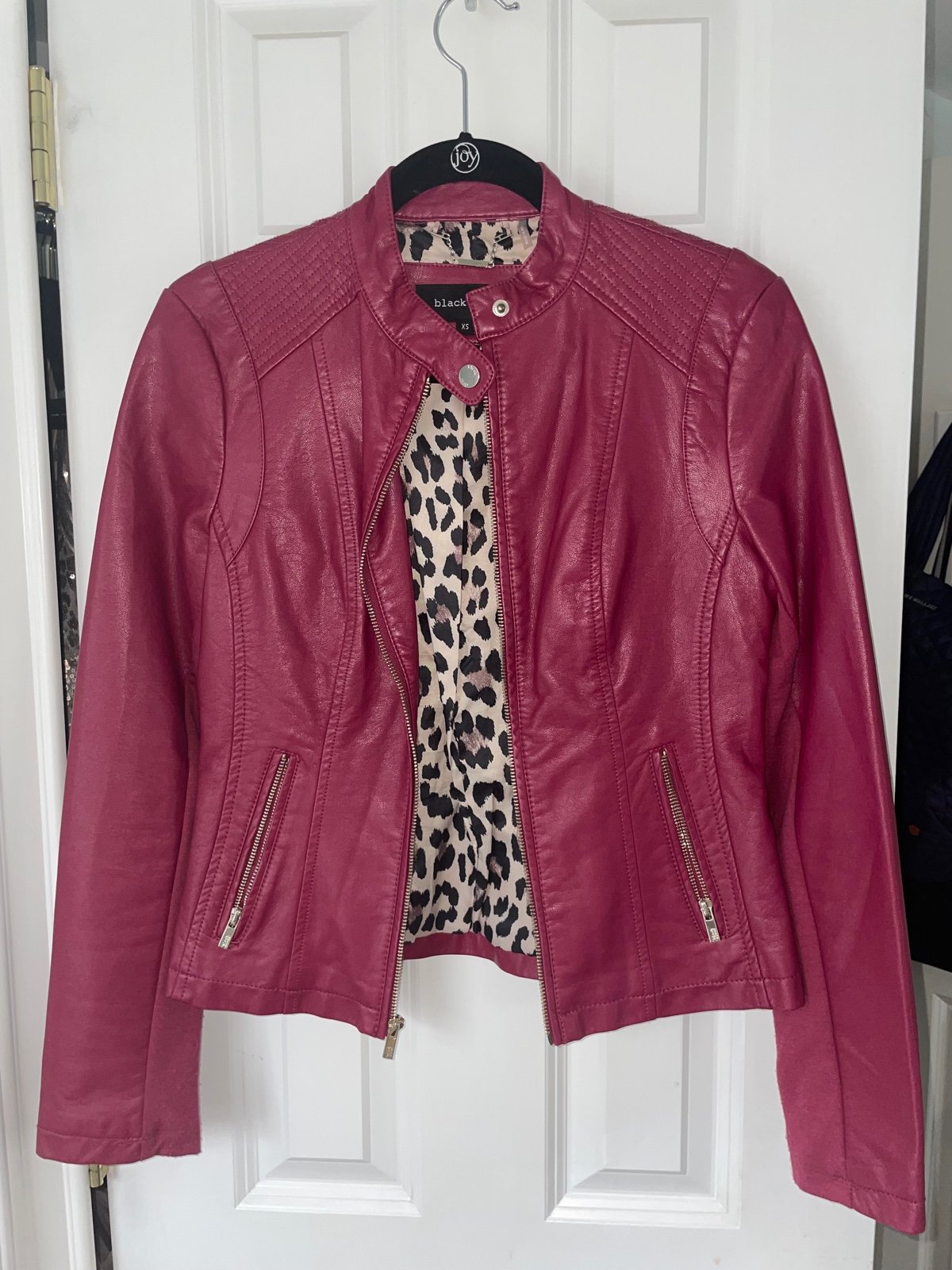 Black Rivet Maroon Leather Jacket