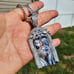 HIP HOP ICED SILVER TONE BRASS JESUS PENDANT & 925 STAMPED CUBAN CHAIN NECKLACE