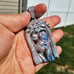 HIP HOP ICED SILVER TONE BRASS JESUS PENDANT & 925 STAMPED CUBAN CHAIN NECKLACE