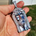 HIP HOP ICED SILVER TONE BRASS JESUS PENDANT & 925 STAMPED CUBAN CHAIN NECKLACE
