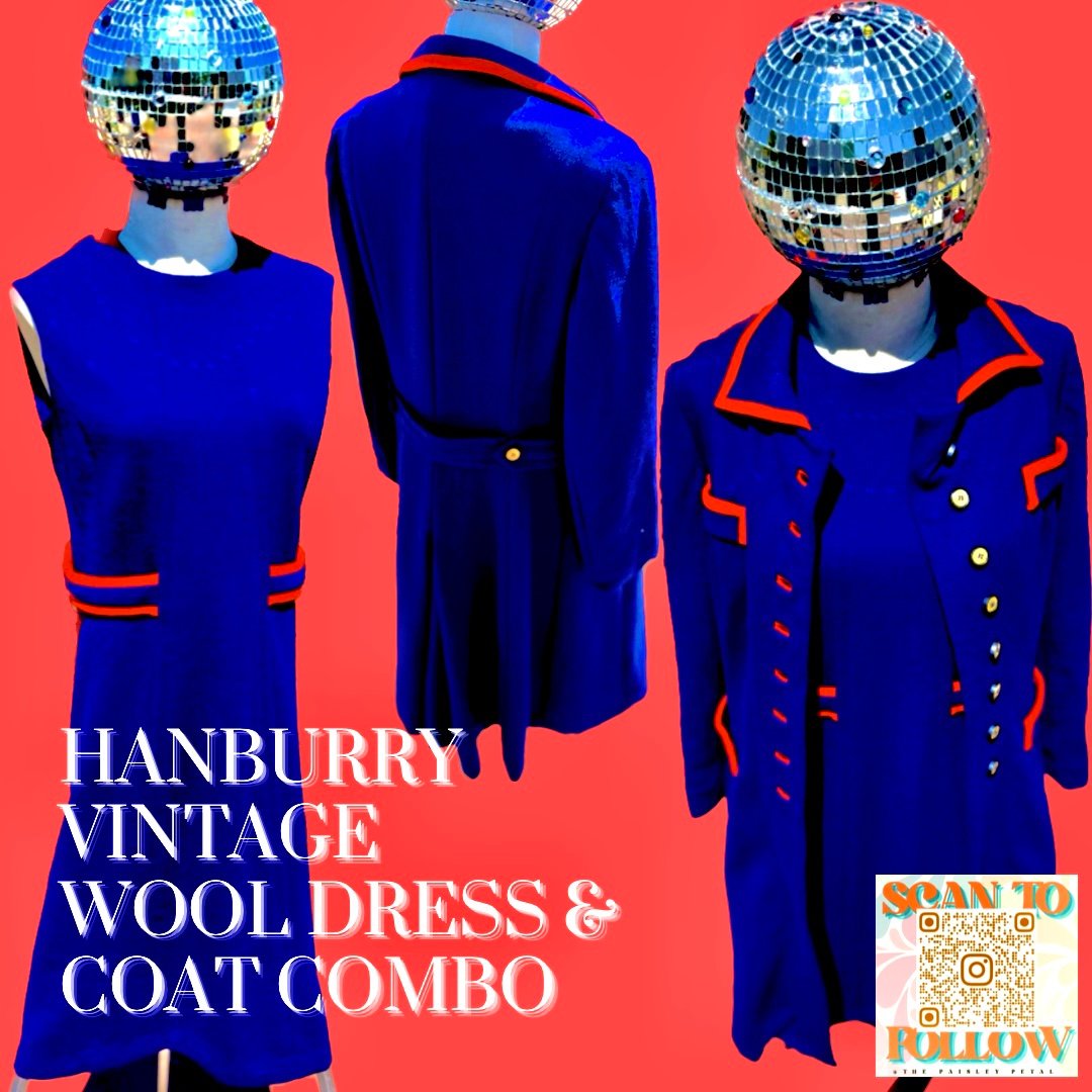 HANBURRY WOOL DRESS AND MATCHING OVERCOAT SET