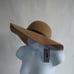 NWT Scala Pronto Women's Ultra Felt Hat , Camel color, Double Brown Leather Bra