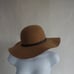 NWT Scala Pronto Women's Ultra Felt Hat , Camel color, Double Brown Leather Bra