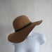 NWT Scala Pronto Women's Ultra Felt Hat , Camel color, Double Brown Leather Bra