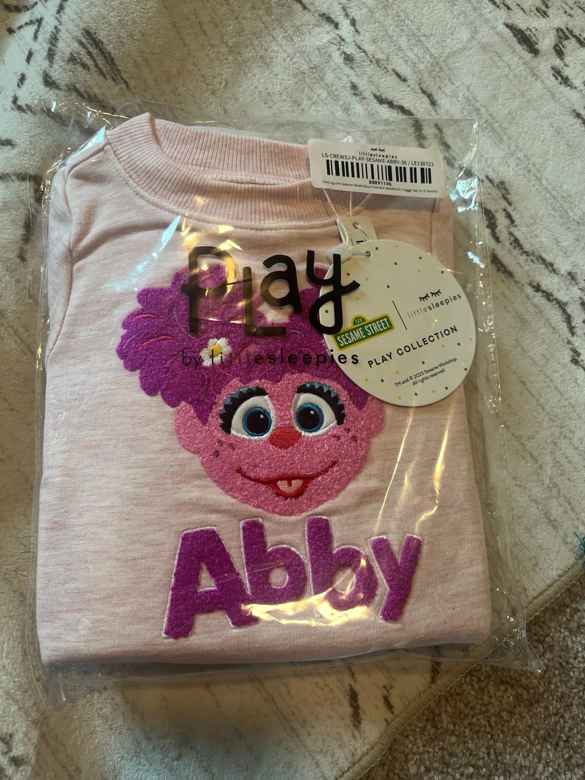 Little Sleepies Sesame Street Abby jogger set new 6/12