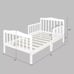 Toddler Beds with Safety Rails Frame for Kids Adult Children Bedroom Dorm White