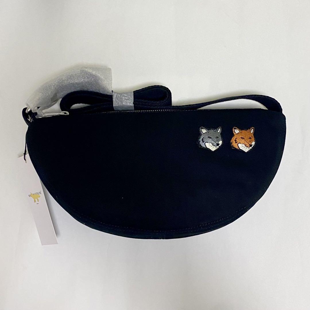 Brand New Maison Kitsune DOUBLE BOLD FOX HEAD BUMBAG