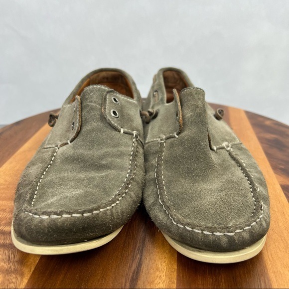 John Varvatos Suede Green Size 9.5 Men’s Loafers Slip on.