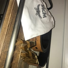 Visentos MCM Belt w/ Gold Buckle