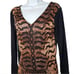 Miu Miu Tiger Face Animal Print Long Sleeve Back Faux Wrap Tunic Top Size Small