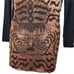 Miu Miu Tiger Face Animal Print Long Sleeve Back Faux Wrap Tunic Top Size Small