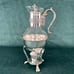 Vintage Glass and Silver Heated Teapot with Stand