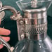 Vintage Glass and Silver Heated Teapot with Stand