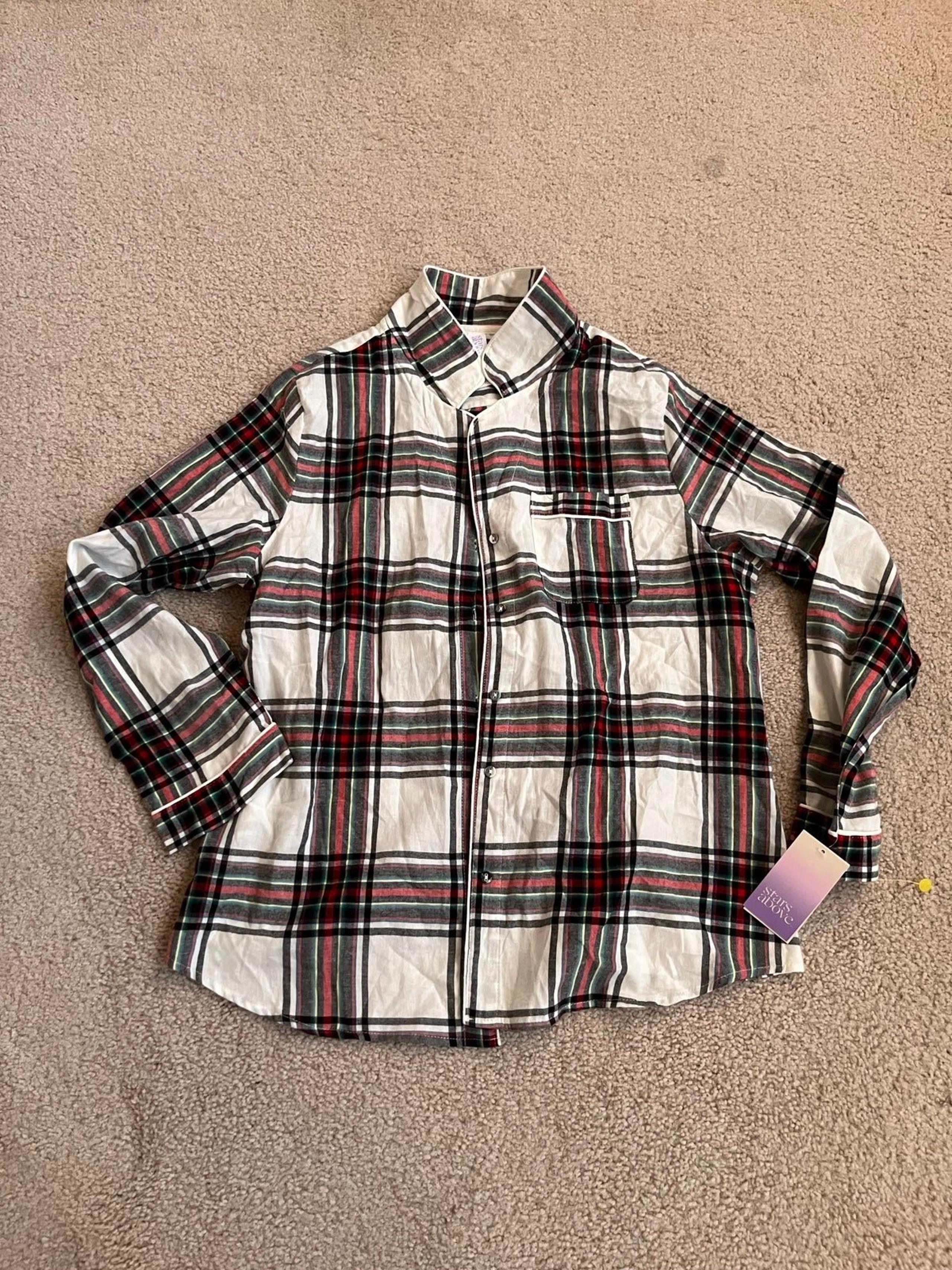 Stars Above Women's Holiday Plaid Sleep Shirt