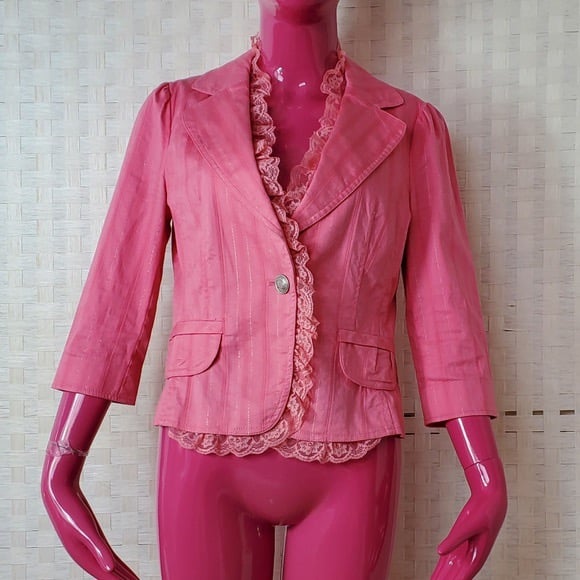 Pink Lace Blazer