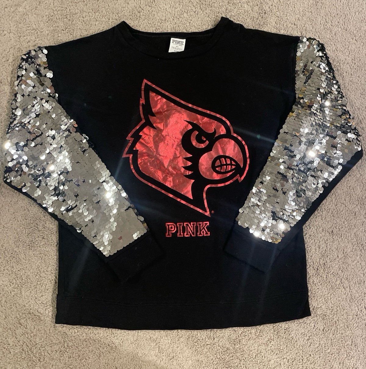 HTF VS PINK Bling Louisville Cardinals Sweatshirt