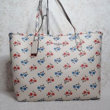 Coach Floral Print City Tote (Chalk)