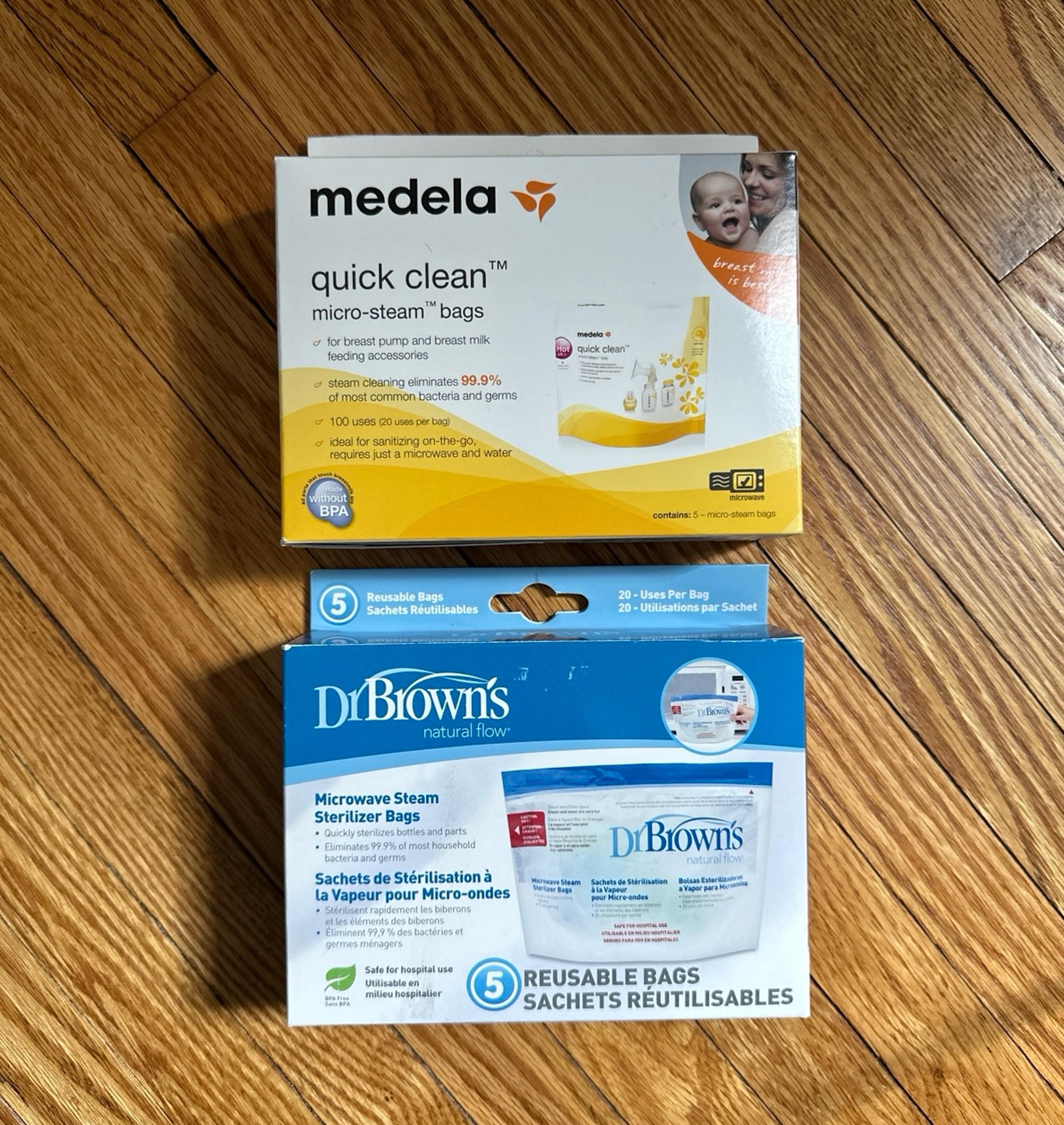 Dr Browns and Medela Sterilizer Bags