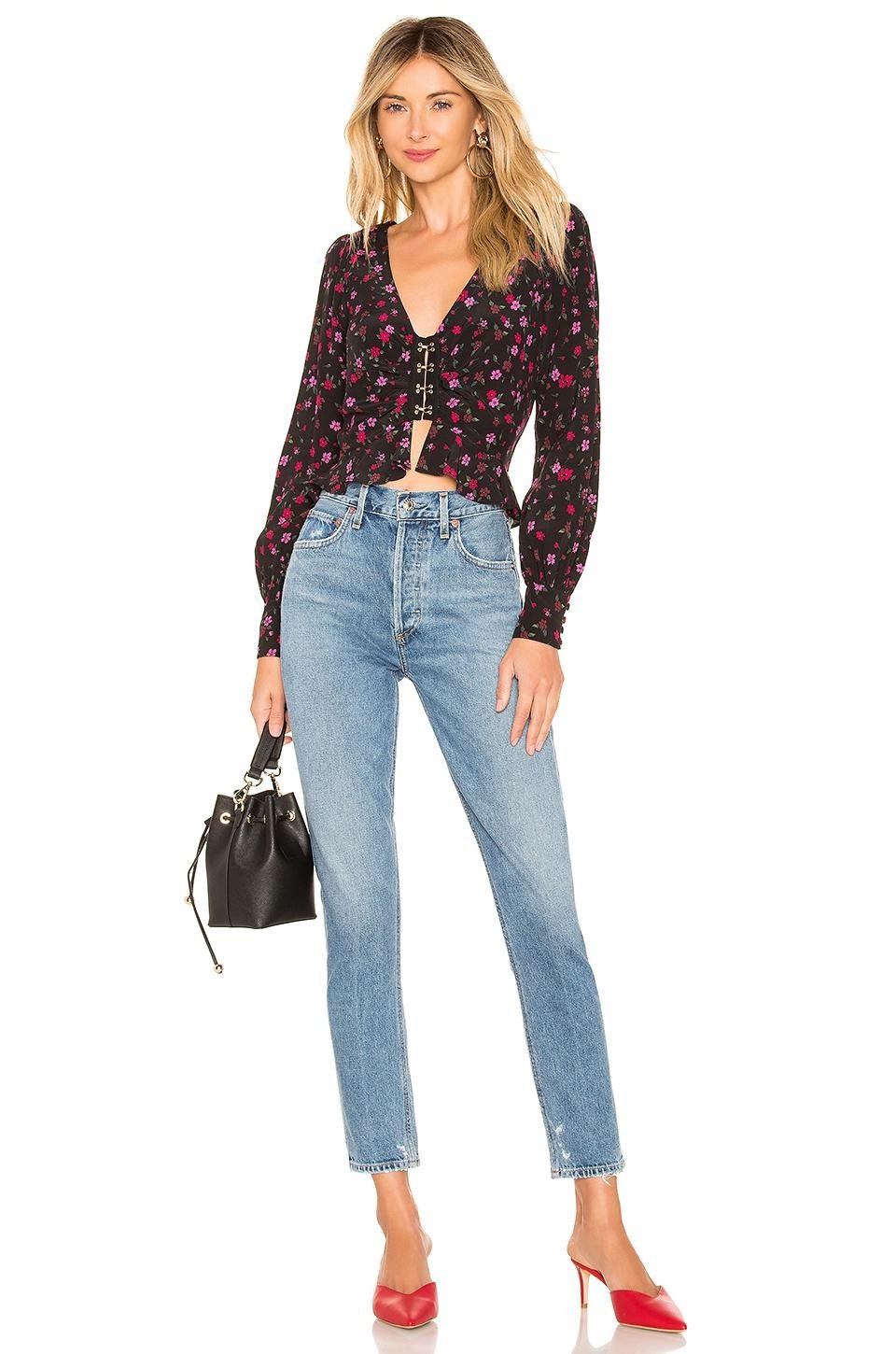 For Love and Lemons isabella ruched top