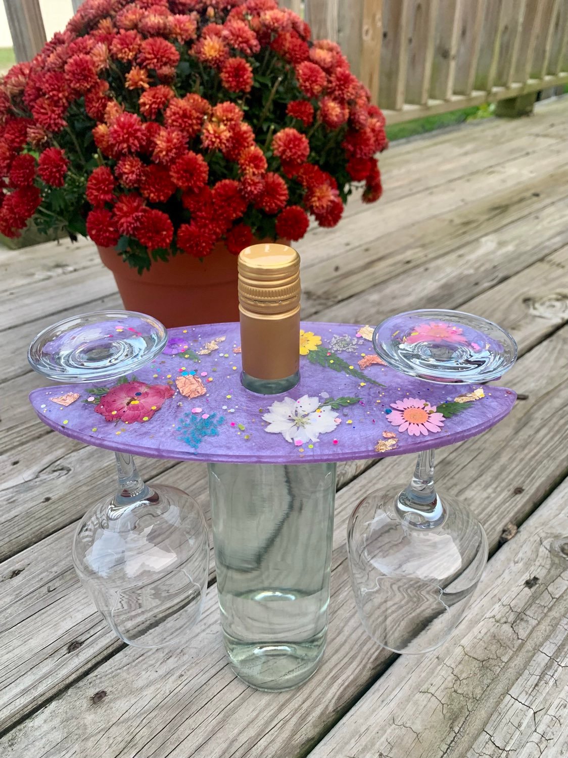 Wine glass caddy