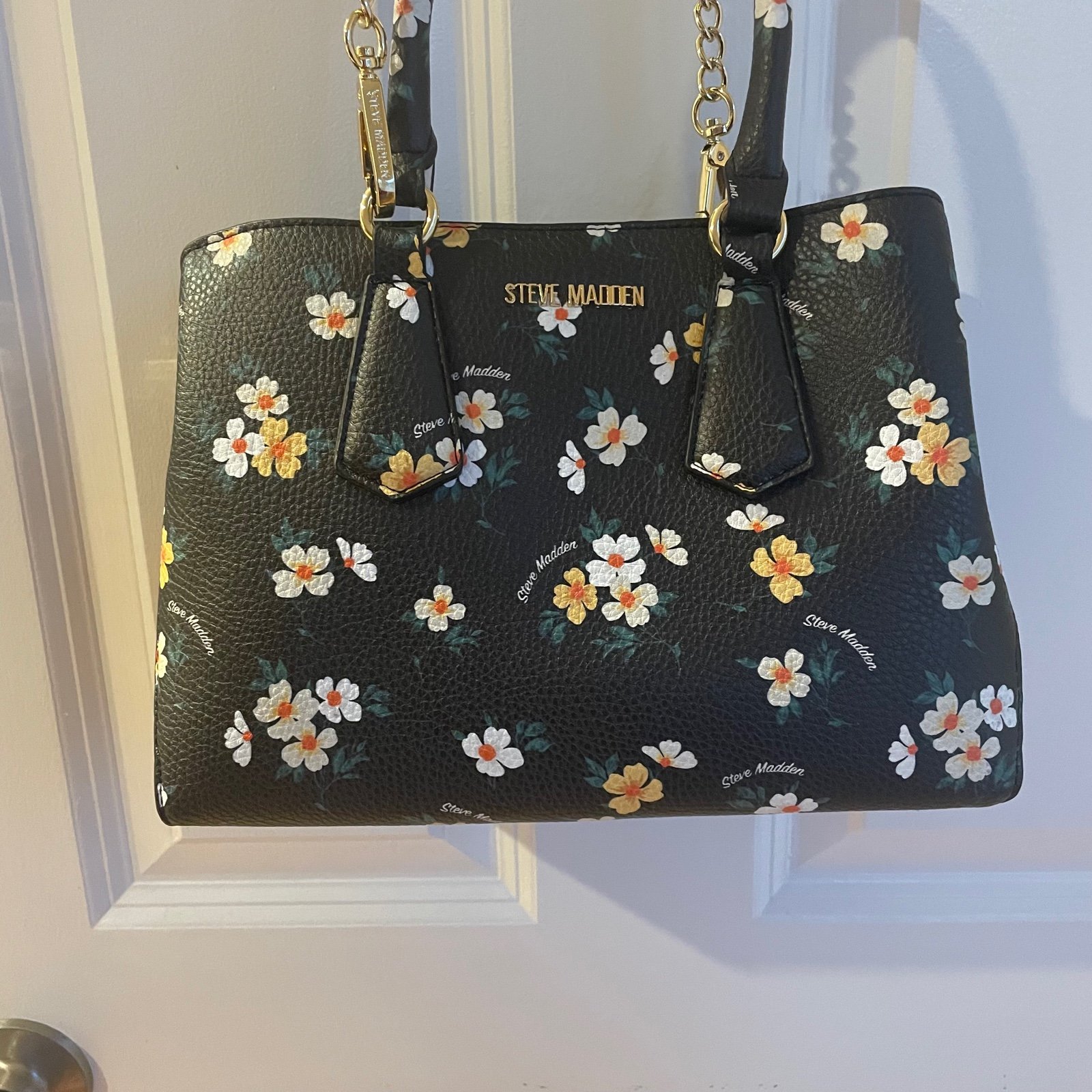 steve madden floral satchel purse