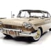 Autoworld 1/18 1957 Plymouth Fury Diecast Model Car in Sand Dune White with Gold