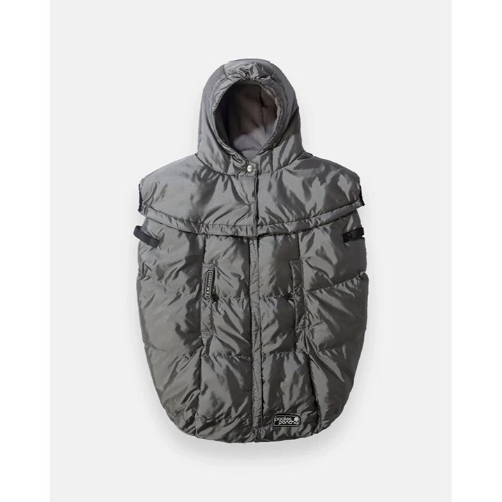7AM Enfant Pookie Poncho in Metallic Grey