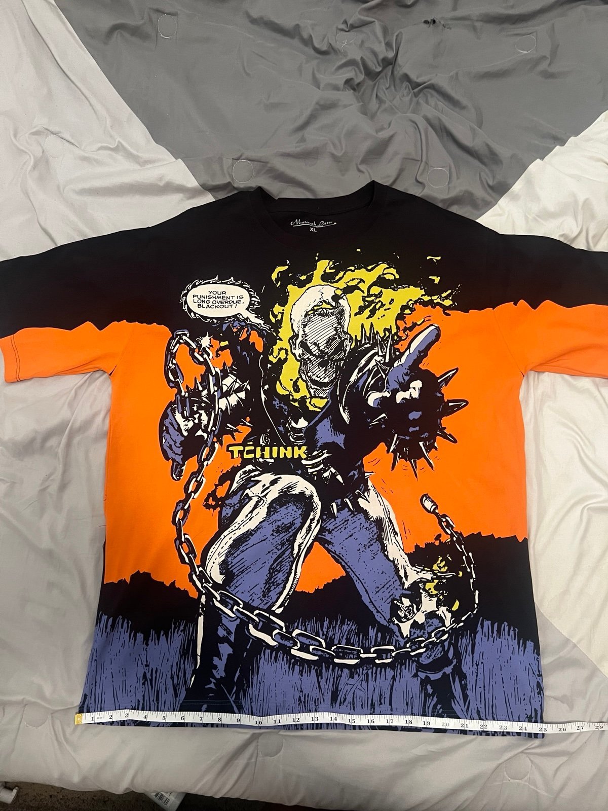 Ghost Rider Marvel All Over Megaprint Retro Design size XL