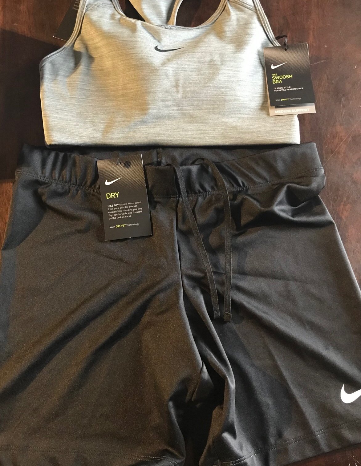 Women medium Nike bra and short NWT msrp 78