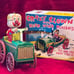 Crazy Clown Drive a Car Tin Toy Wind Mechanism Yoneya Yone Made in JAPAN