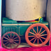 Crazy Clown Drive a Car Tin Toy Wind Mechanism Yoneya Yone Made in JAPAN