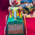 Crazy Clown Drive a Car Tin Toy Wind Mechanism Yoneya Yone Made in JAPAN