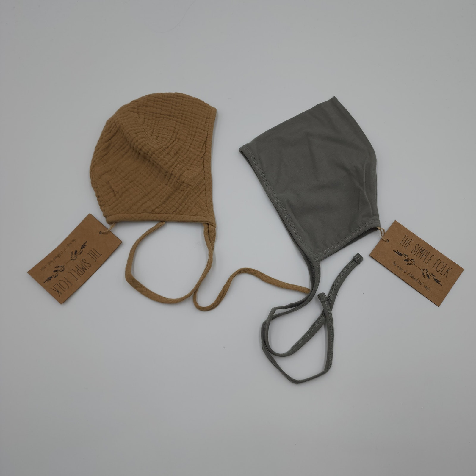 The Simple Folk Bundle of The Garden Bonnet and The Pixie Hat Size 6/12 Months