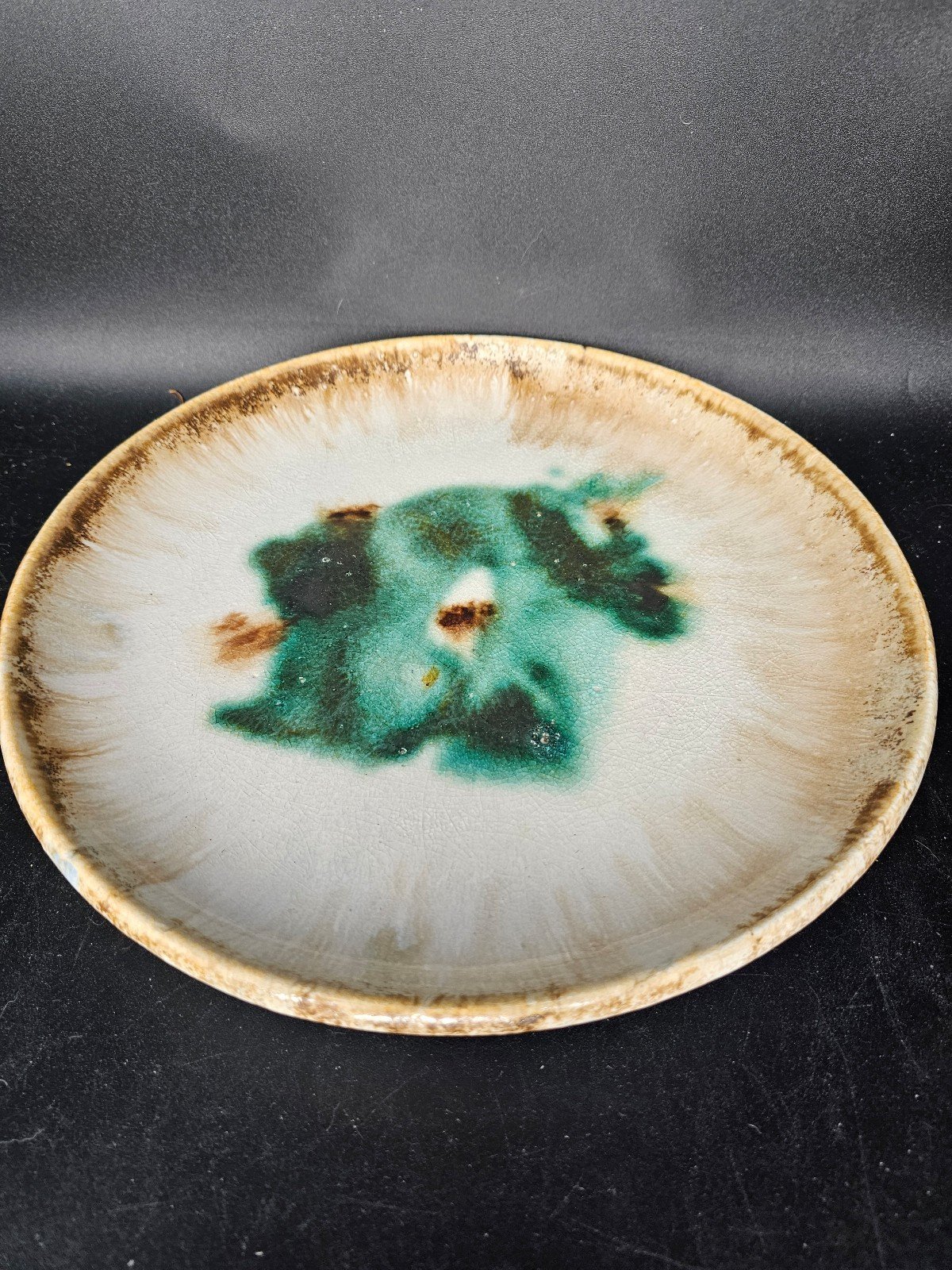 Vintage art pottery dish by Lluis Castaldo