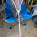 Young girls lacrosse stick